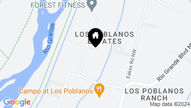 Map of 5100 Los Poblanos Lane NW, Los Ranchos NM, 87107