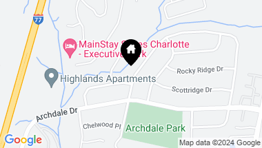 Map of 5610 Cherrycrest Lane, Charlotte NC, 28217