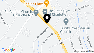 Map of 3052 Brookridge Lane, Charlotte NC, 28211