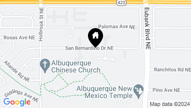 Map of 10000 San Bernardino Drive NE, Albuquerque NM, 87122
