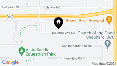 Map of Palomas Road NE, Albuquerque NM, 87122