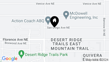 Map of 7700 San Diego Avenue NE, Albuquerque NM, 87122
