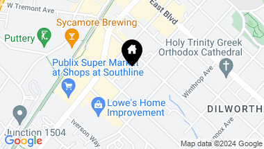 Map of 2018 Euclid Avenue, Charlotte NC, 28203