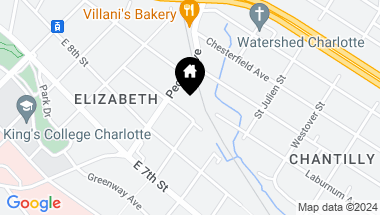 Map of 2021 E 9th Street, Charlotte NC, 28204