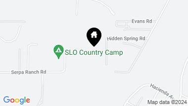 Map of 1060 Hidden Springs Road, San Luis Obispo CA, 93401