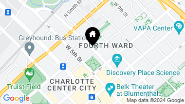 Map of 229 Poplar Street N Unit: 34, Charlotte NC, 28202