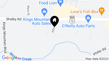 Map of 1.07 Ac. Afton Drive, Kings Mountain NC, 28086
