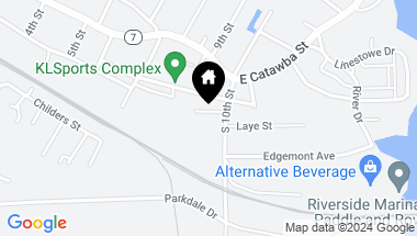Map of 808 Caldwell Street, Belmont NC, 28012