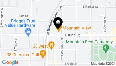 Map of 100 King Street W, Kings Mountain NC, 28086