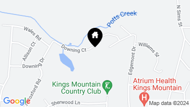 Map of 502 Downing Drive, Kings Mountain NC, 28086