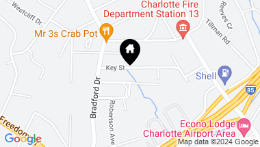 Map of 845 Key Street, Charlotte NC, 28208