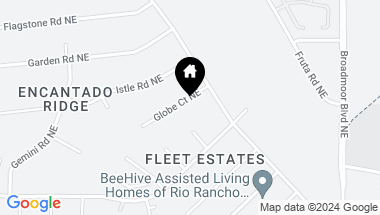 Map of 2624 Globe Court NE, Rio Rancho NM, 87124