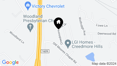 Map of 9143 Creedmore Hills Drive, Charlotte NC, 28214