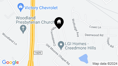 Map of 9350 Creedmore Hills Drive, Charlotte NC, 28214