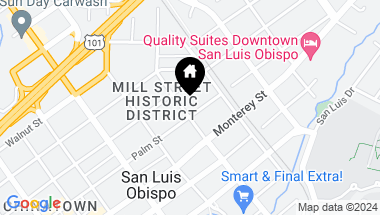 Map of 1314 Palm Street, San Luis Obispo CA, 93401
