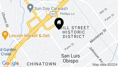 Map of 1143 Peach Street, San Luis Obispo CA, 93401