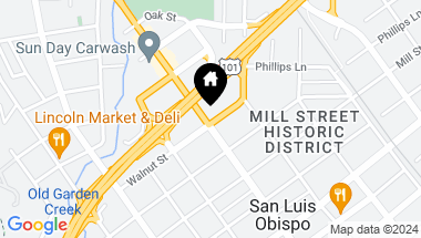 Map of 1106 Walnut Street, San Luis Obispo CA, 93401