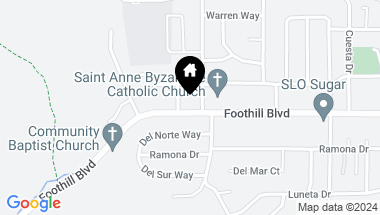 Map of 170 E Foothill Boulevard, San Luis Obispo CA, 93405