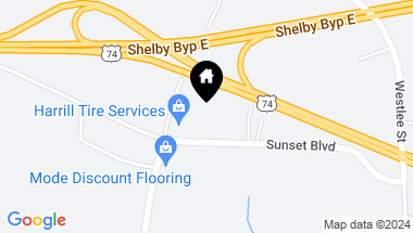 Map of 3958 Sunset Boulevard, Shelby NC, 28152