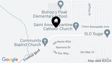 Map of 128 Cerro Court, San Luis Obispo CA, 93405