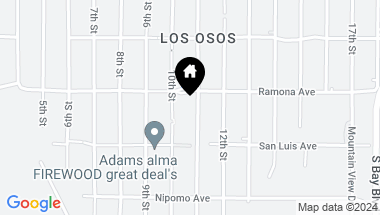 Map of 1727 11th Street, Los Osos CA, 93402