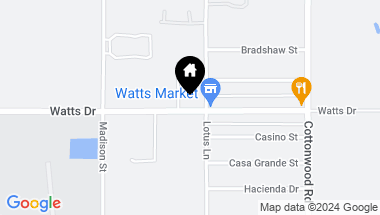 Map of 0 E Watts Dr., Bakersfield CA, 93307
