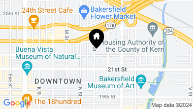 Map of 2210 O Street, Bakersfield CA, 93301