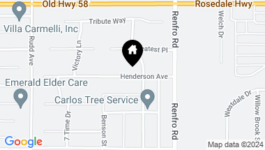 Map of 14710 Henderson Avenue, Bakersfield CA, 93314
