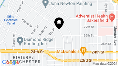 Map of 2609 Drake Street, Bakersfield CA, 93301