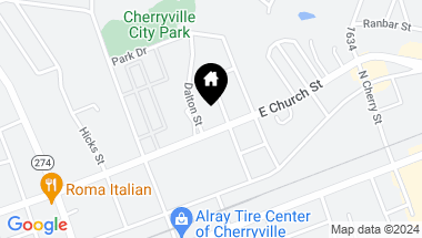 Map of 503 E Church Street, Cherryville NC, 28021