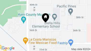 Map of 3619 M Street, Bakersfield CA, 93301