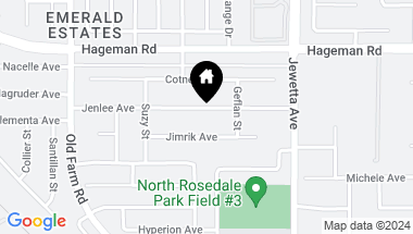 Map of 11601 Jenlee Avenue, Bakersfield CA, 93312