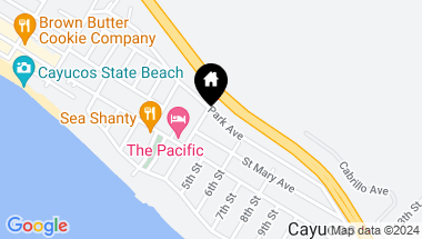 Map of 190 4th Street, Cayucos CA, 93430