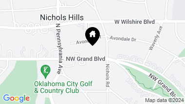 Map of 6905 NW Grand Boulevard, Nichols Hills OK, 73116