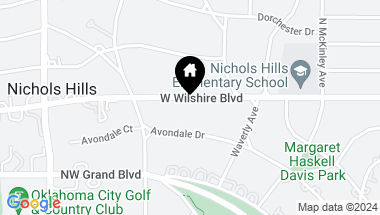 Map of 1508 W Wilshire Boulevard, Nichols Hills OK, 73116