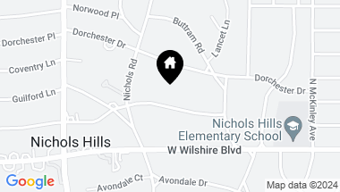 Map of 1509 Guilford Lane, Nichols Hills OK, 73120