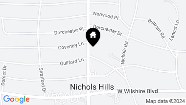 Map of 1611 Guilford Lane, Nichols Hills OK, 73120