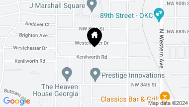Map of 1113 Kenilworth Road, Oklahoma City OK, 73114