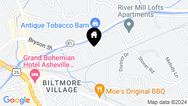 Map of 75 Thompson Street Unit: G, Asheville NC, 28803