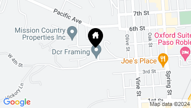 Map of 405 Peachtree Lane, Paso Robles CA, 93446