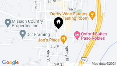 Map of 442 Oak Street, Paso Robles CA, 93446