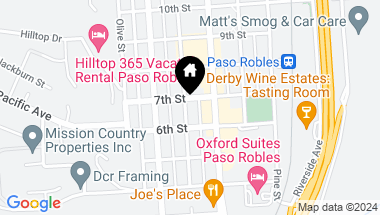 Map of 646 Oak Street, Paso Robles CA, 93446