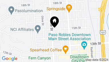 Map of 1444 Vine Street, Paso Robles CA, 93446