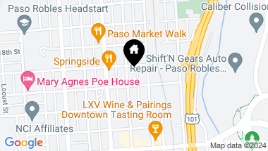 Map of 1622 Park Street, Paso Robles CA, 93446