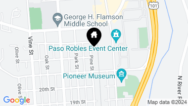 Map of 2212 Pine St, Paso Robles CA, 93446