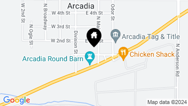 Map of 201 N Main Street, Arcadia OK, 73007