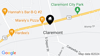 Map of 3279 E Main Street, Claremont NC, 28610