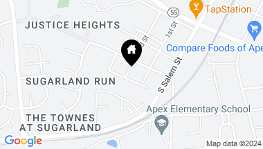 Map of 607 2nd Street, Apex NC, 27502