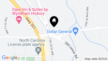 Map of 1216 12th Street Place NW, Hickory NC, 28601