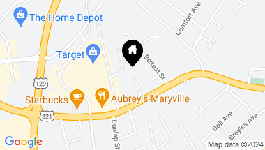 Map of 722 Auburn Drive, Maryville TN, 37801
